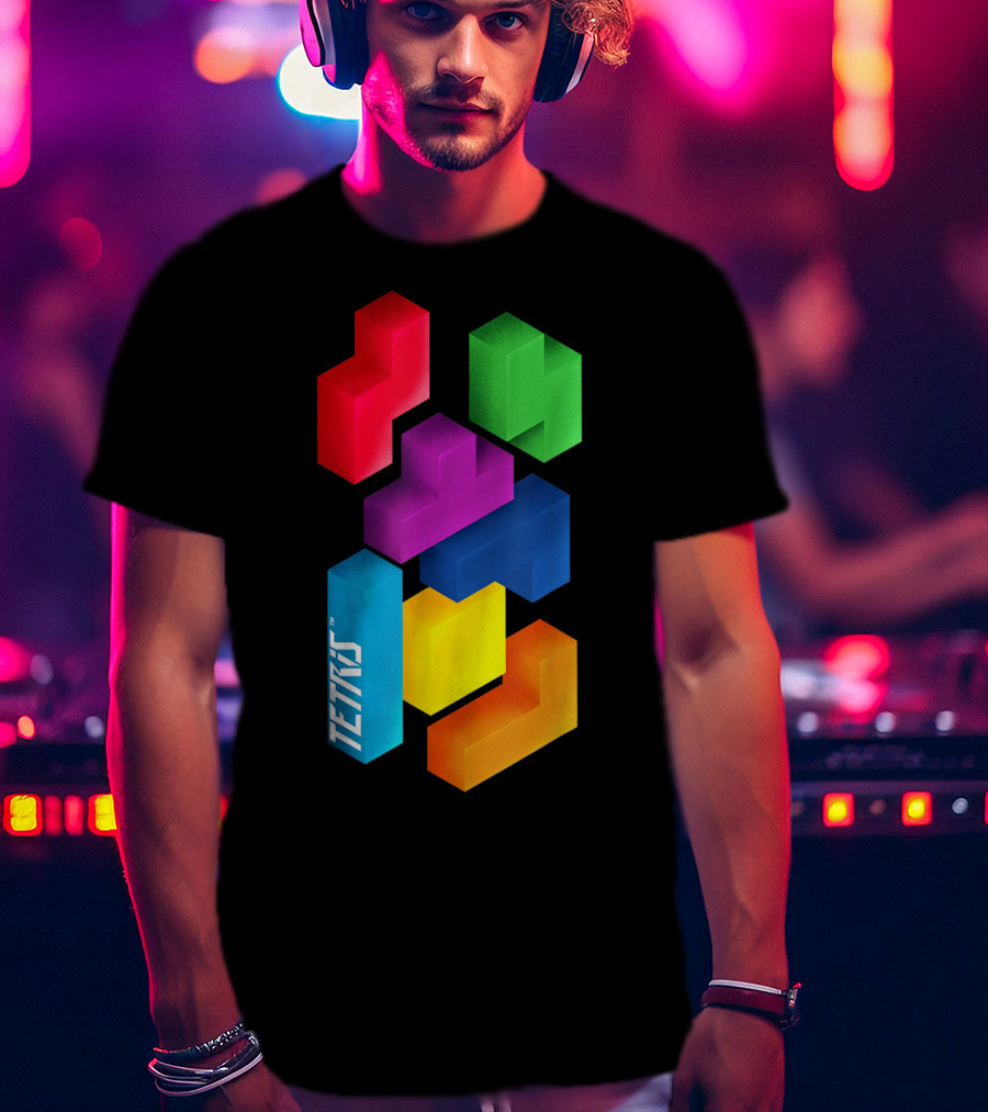 Tetris Colorful Blocks Mommy And Me T-Shirt