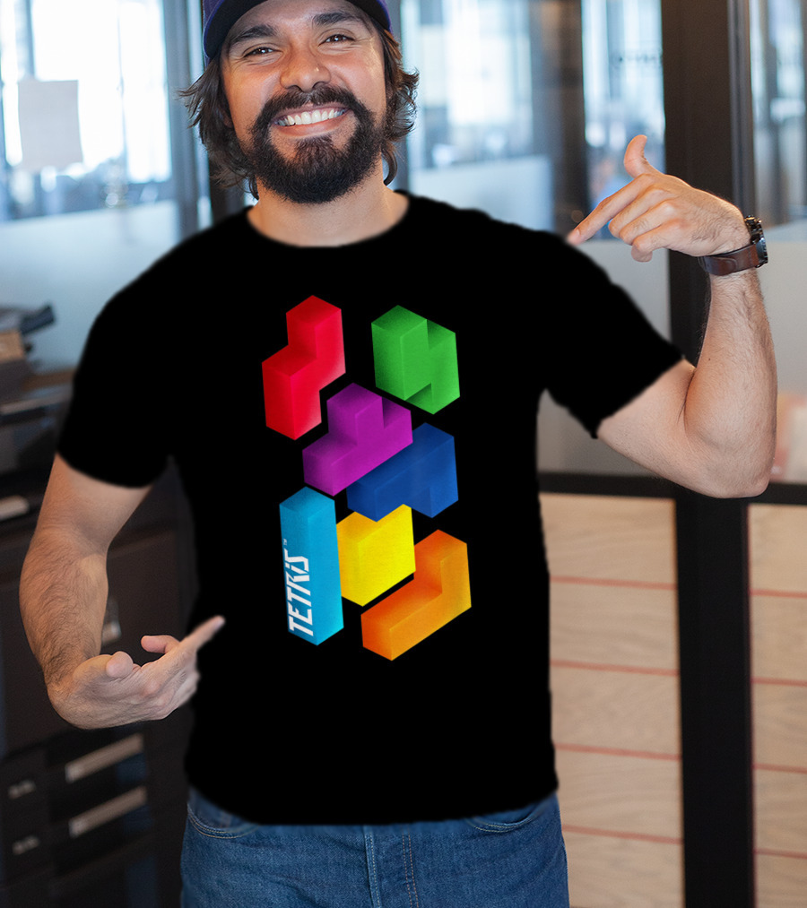 Tetris Colorful Blocks Mommy And Me T-Shirt