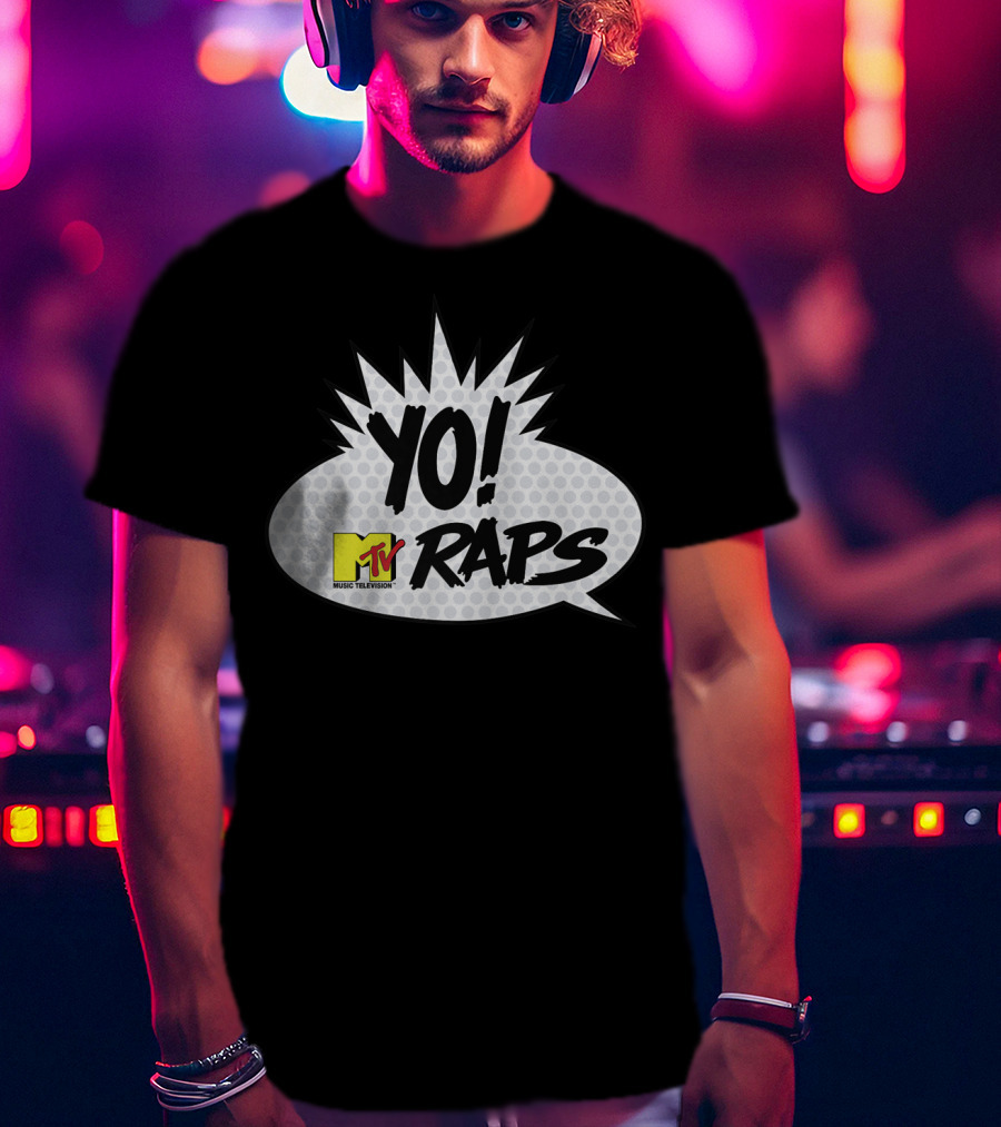 YO MTV Raps Music Television Comic Book Talk Bubble T-Shirt