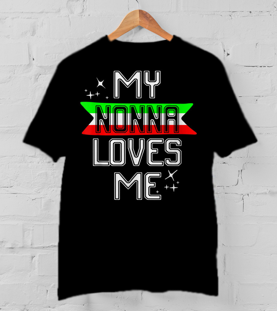 My Nonna Loves Me Italian Flag T-Shirt