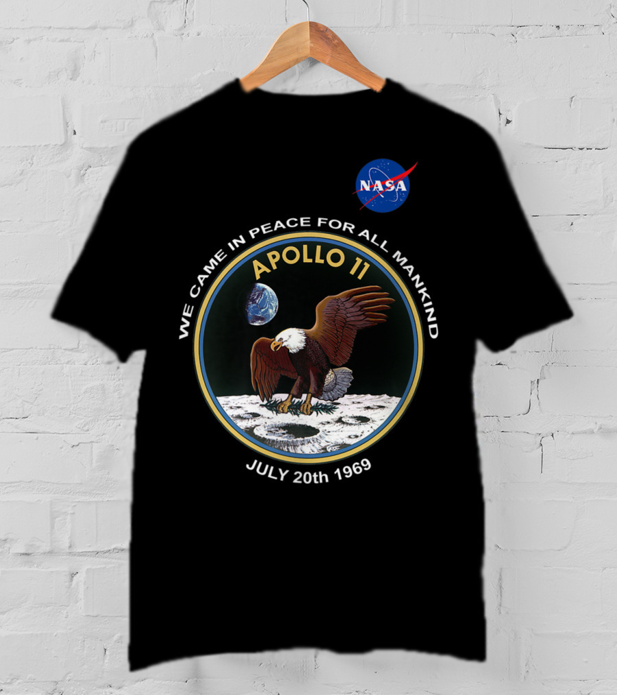 NASA Apollo 11 We Came In Peace For All Mankind July 20th 1969 T-Shirt