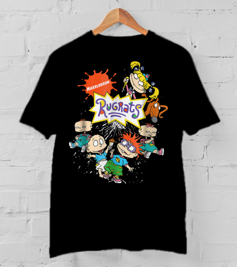 Nickelodeon Rugrats Cartoon Characters Full Group Splash T-Shirt