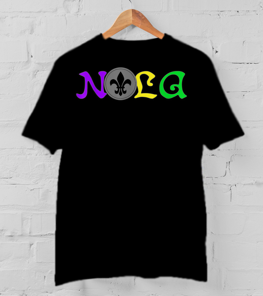 NOLA Fleur-de-Lis New Orleans Mardi Gras 504 T-Shirt