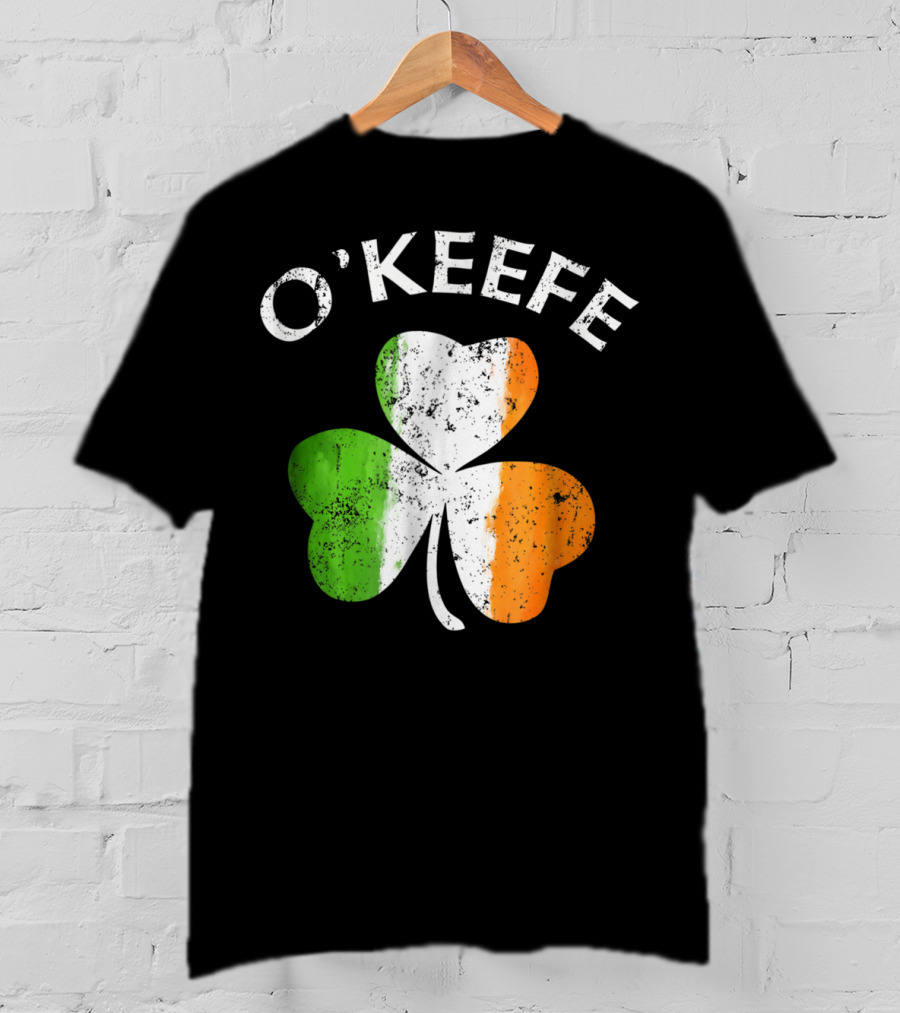 O'Keefe Irish Shamrock Tricolor Flag T-Shirt