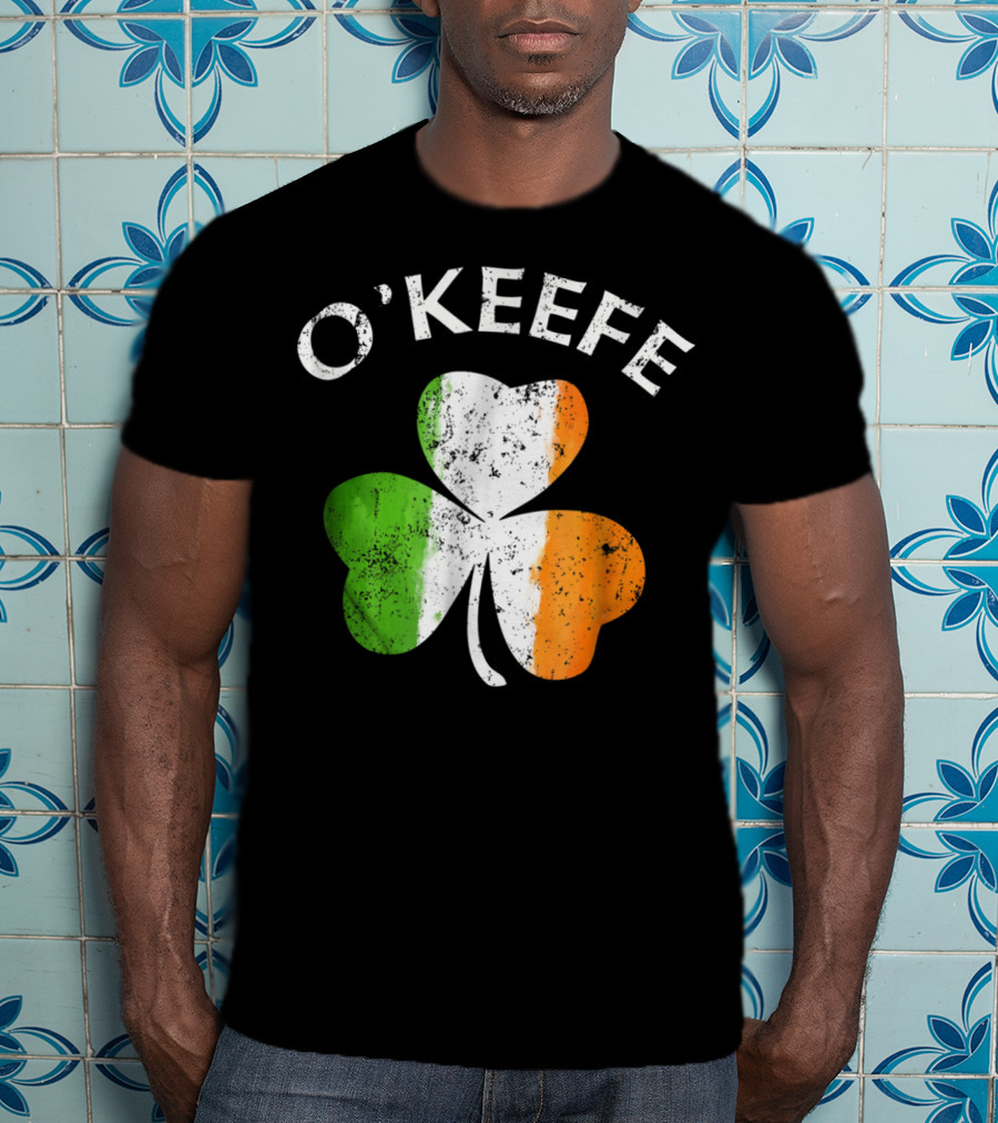 O'Keefe Irish Shamrock Tricolor Flag T-Shirt