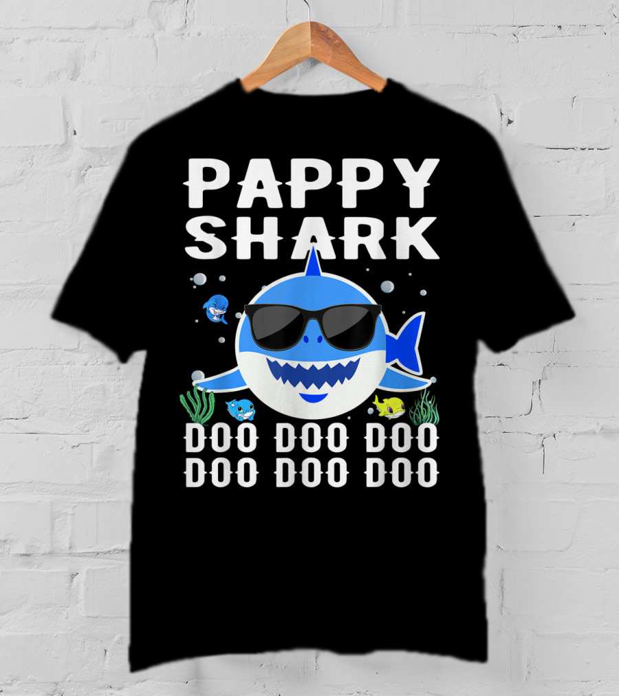 Pappy Shark Doo Doo Doo Doo Sunglasses Family Fun T-Shirt