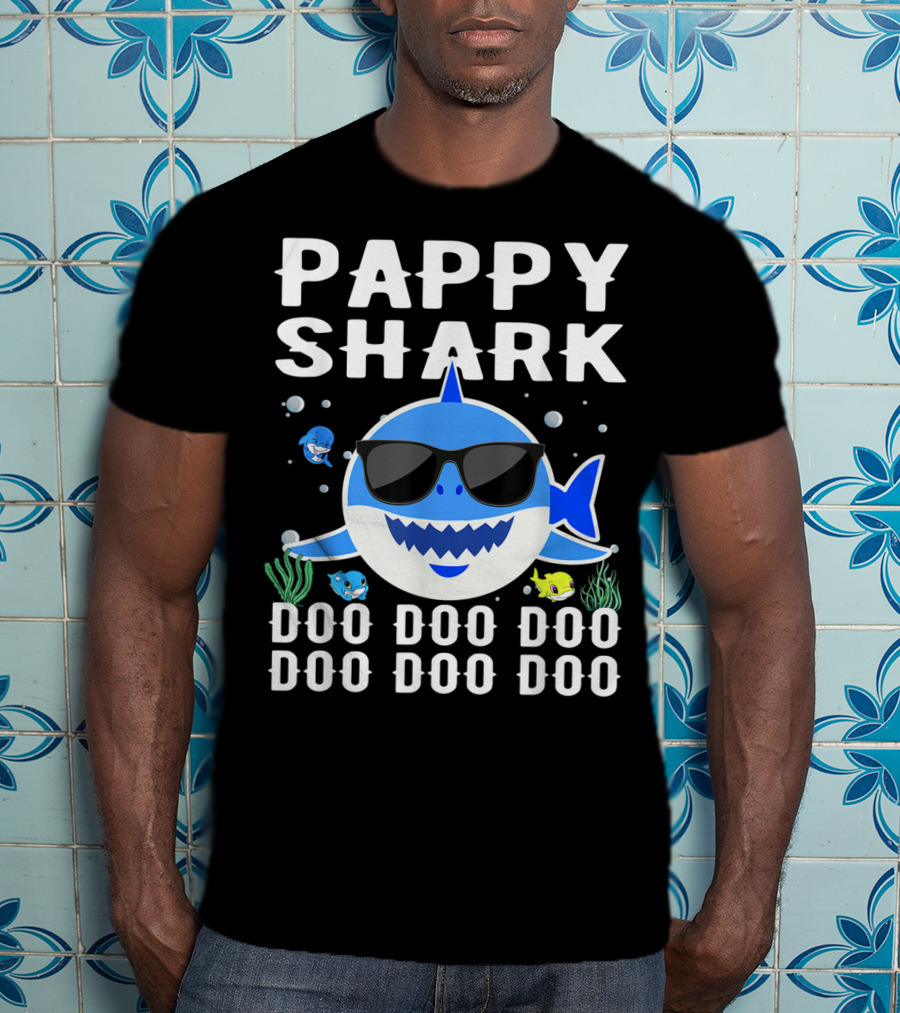 Pappy Shark Doo Doo Doo Doo Sunglasses Family Fun T-Shirt