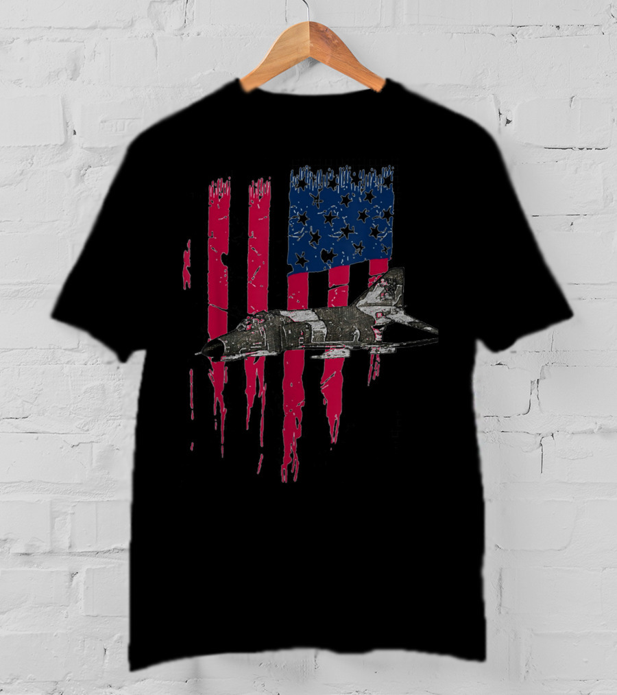 Patriotic 4 Phantom McDonnell Douglas American Fighter Jet T-Shirt