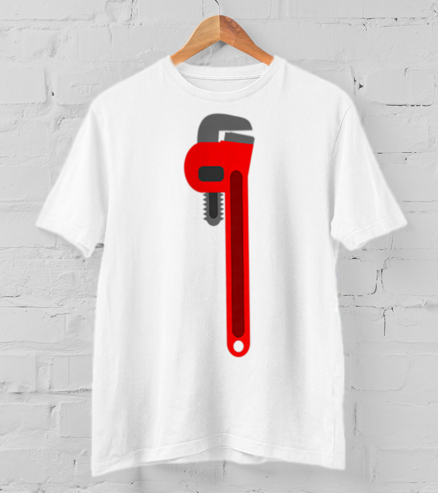 Plumber Tool Pipefitter Pipe Wrench Red T-Shirt