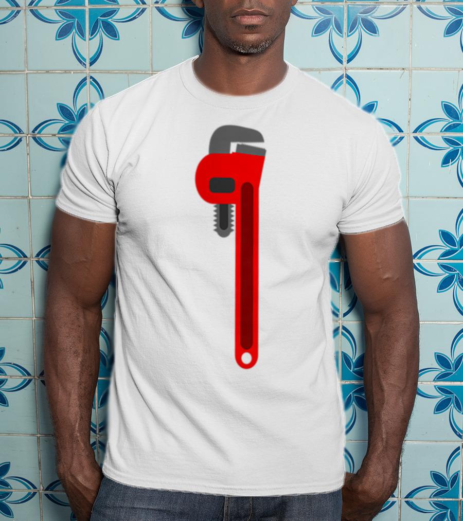 Plumber Tool Pipefitter Pipe Wrench Red T-Shirt