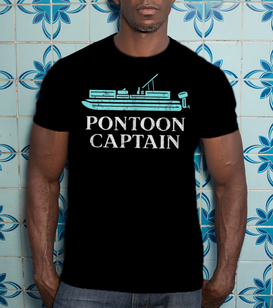 Pontoon Captain Boat T-Shirt