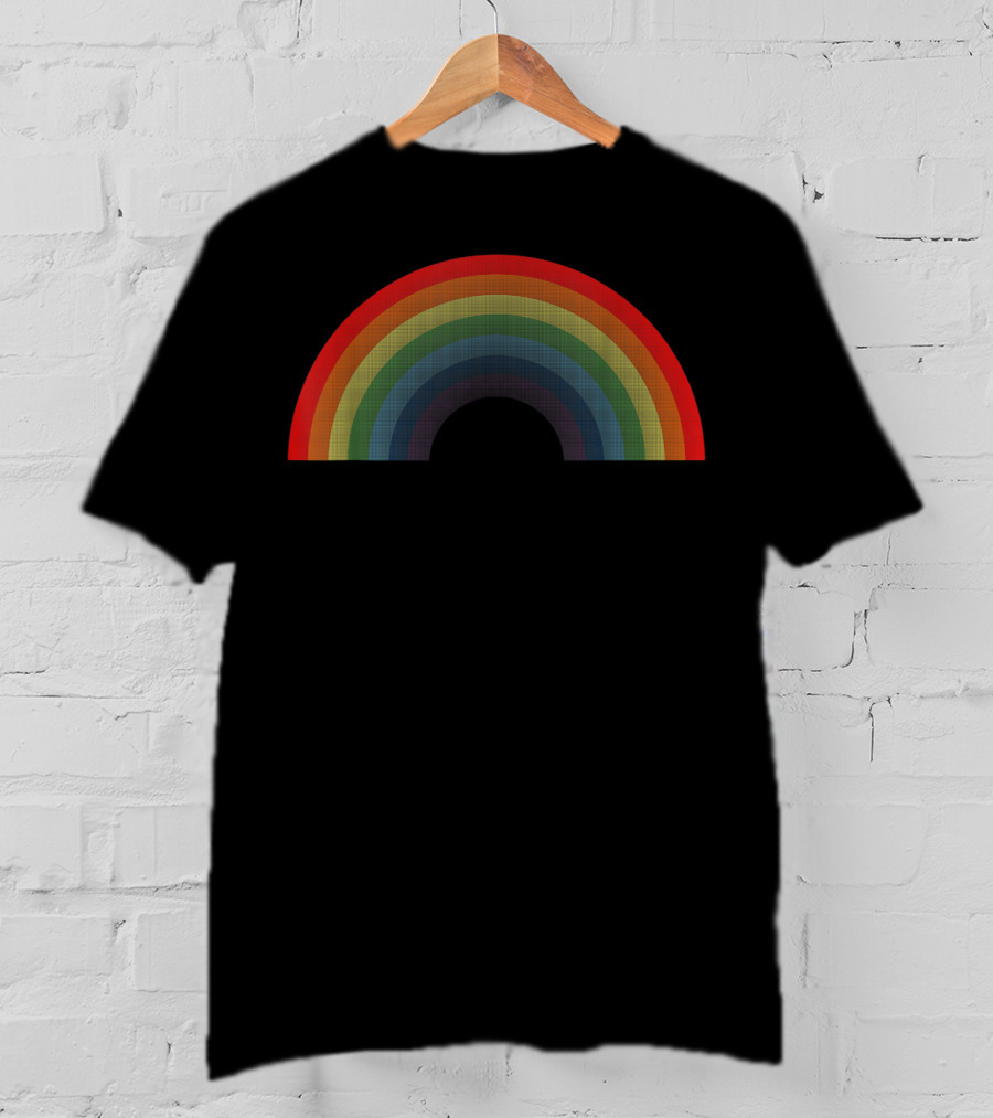 Rainbow Vintage 80's Style Gay Pride Retro Arch T-Shirt