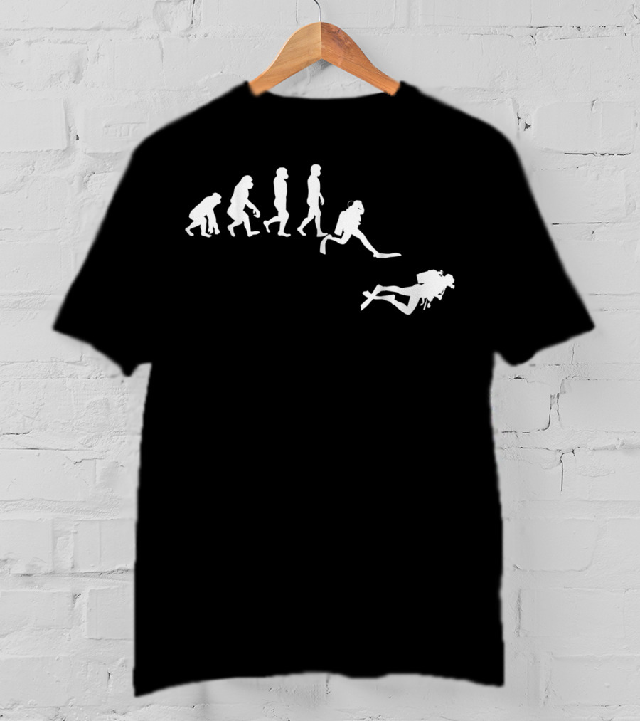 Scuba Dive Evolution Diver Ocean Transformation T-Shirt