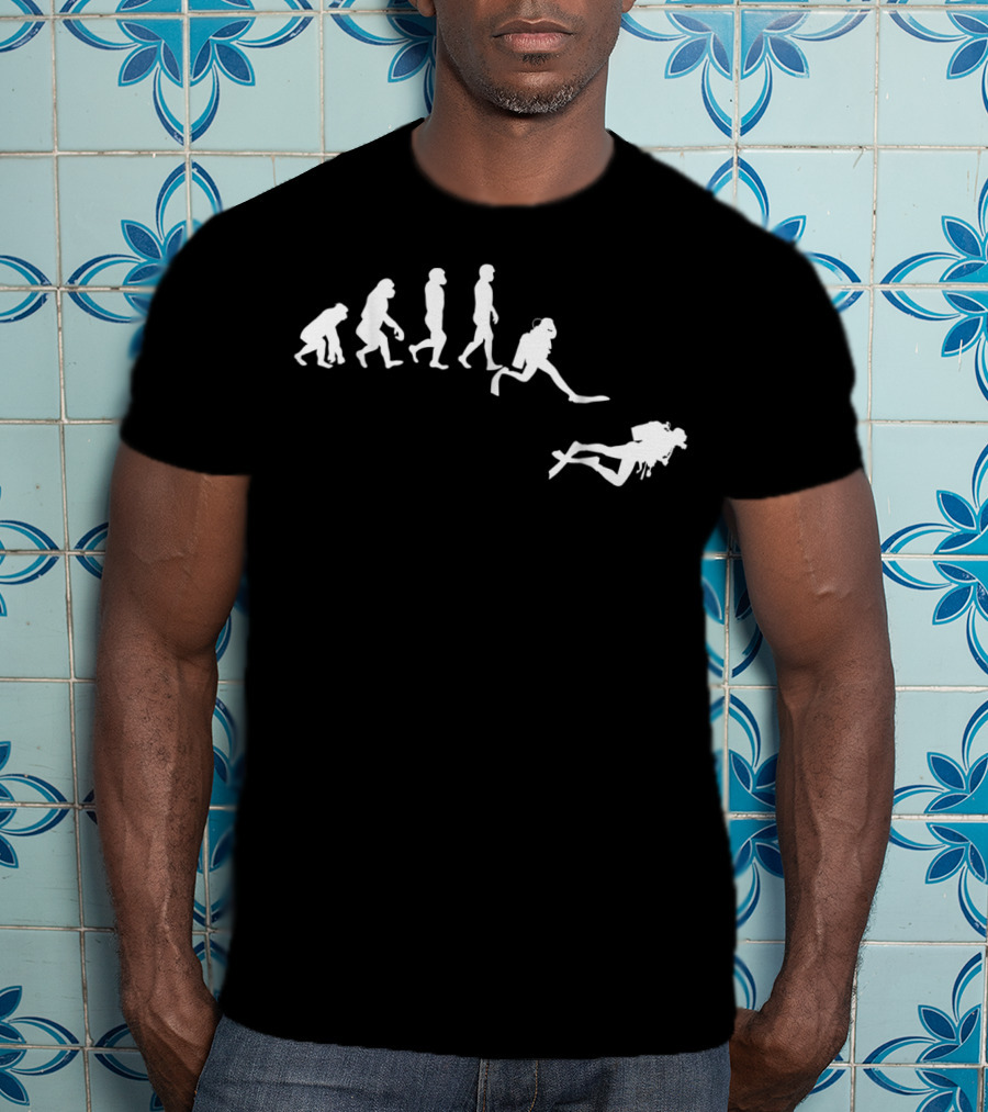 Scuba Dive Evolution Diver Ocean Transformation T-Shirt