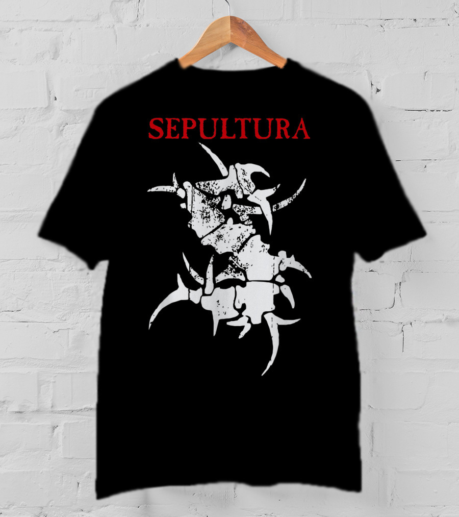Sepultura Spiked Spine Emblem T-Shirt