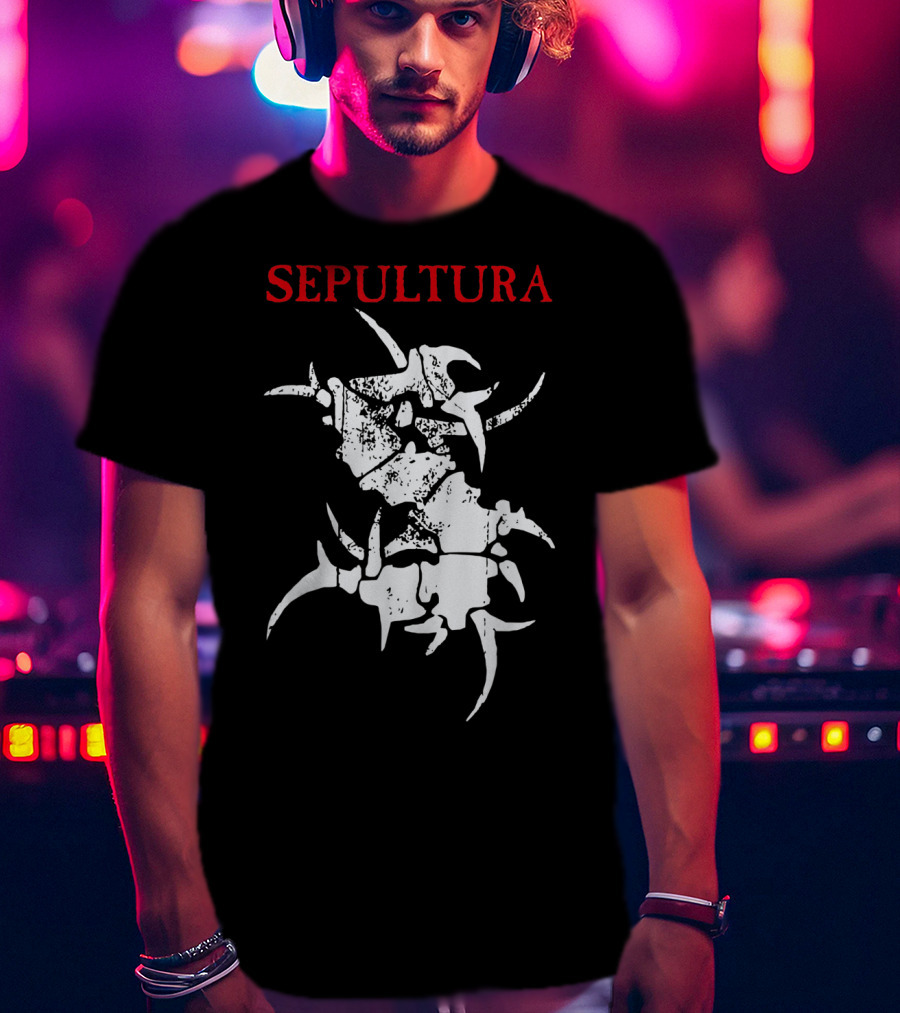 Sepultura Spiked Spine Emblem T-Shirt
