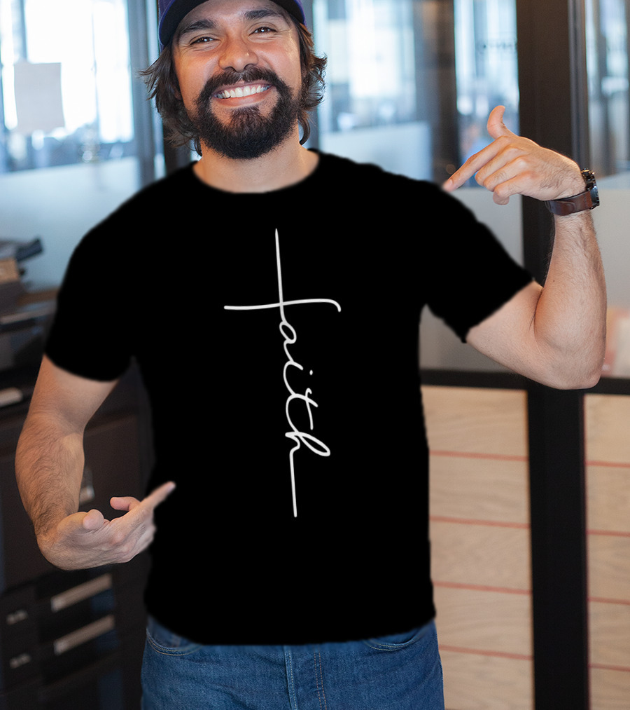 Simple Christian Faith Cross Bible Verse Religious T-Shirt