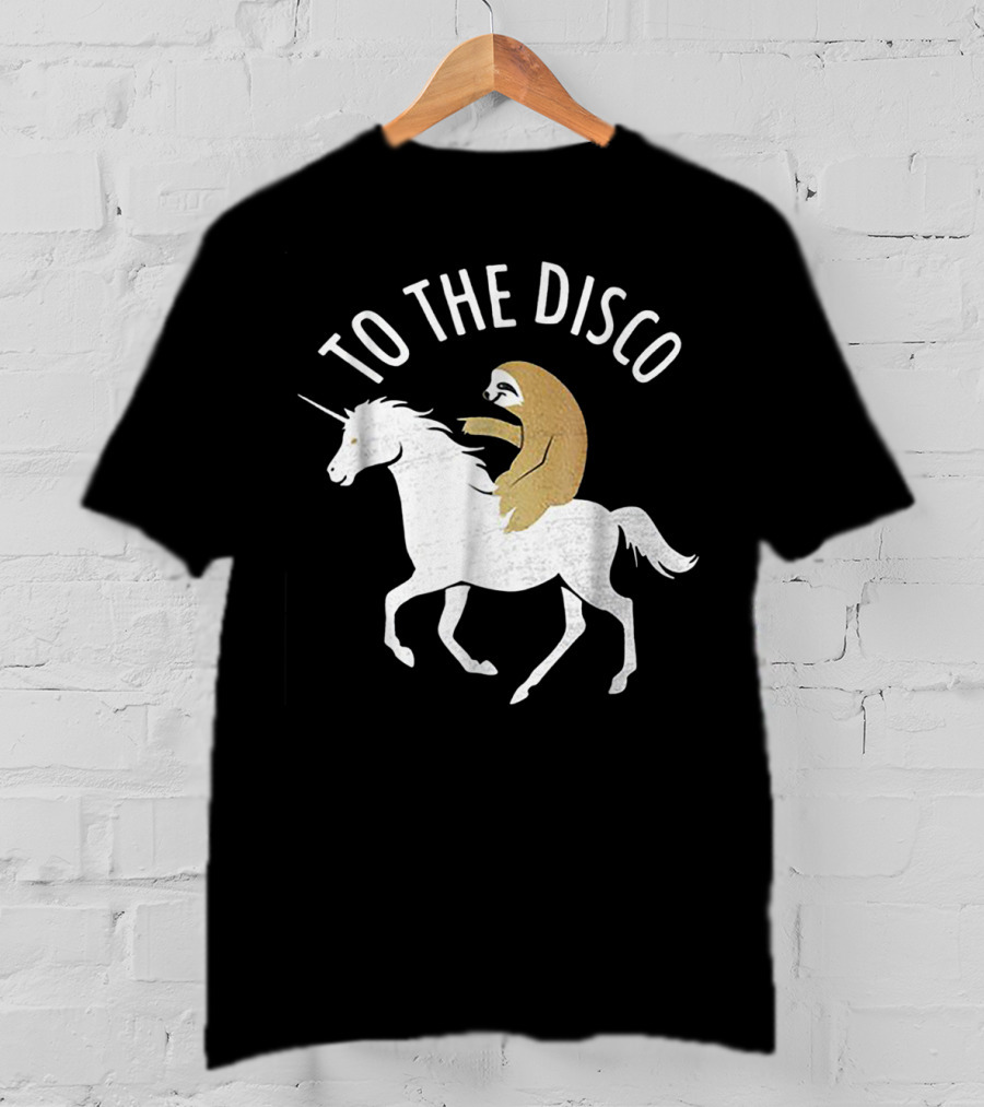 Sloth Riding Unicorn To The Disco T-Shirt
