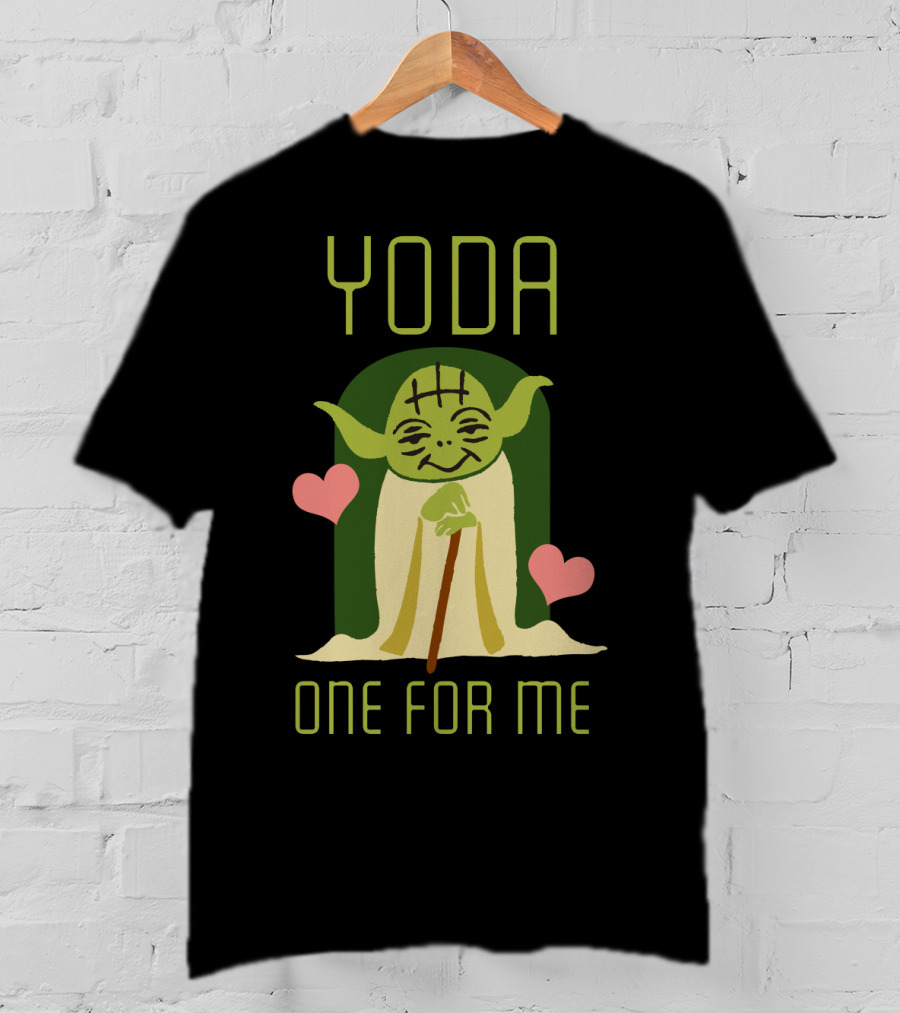 Star Wars Yoda One For Me Valentine's Hearts Cute T-Shirt