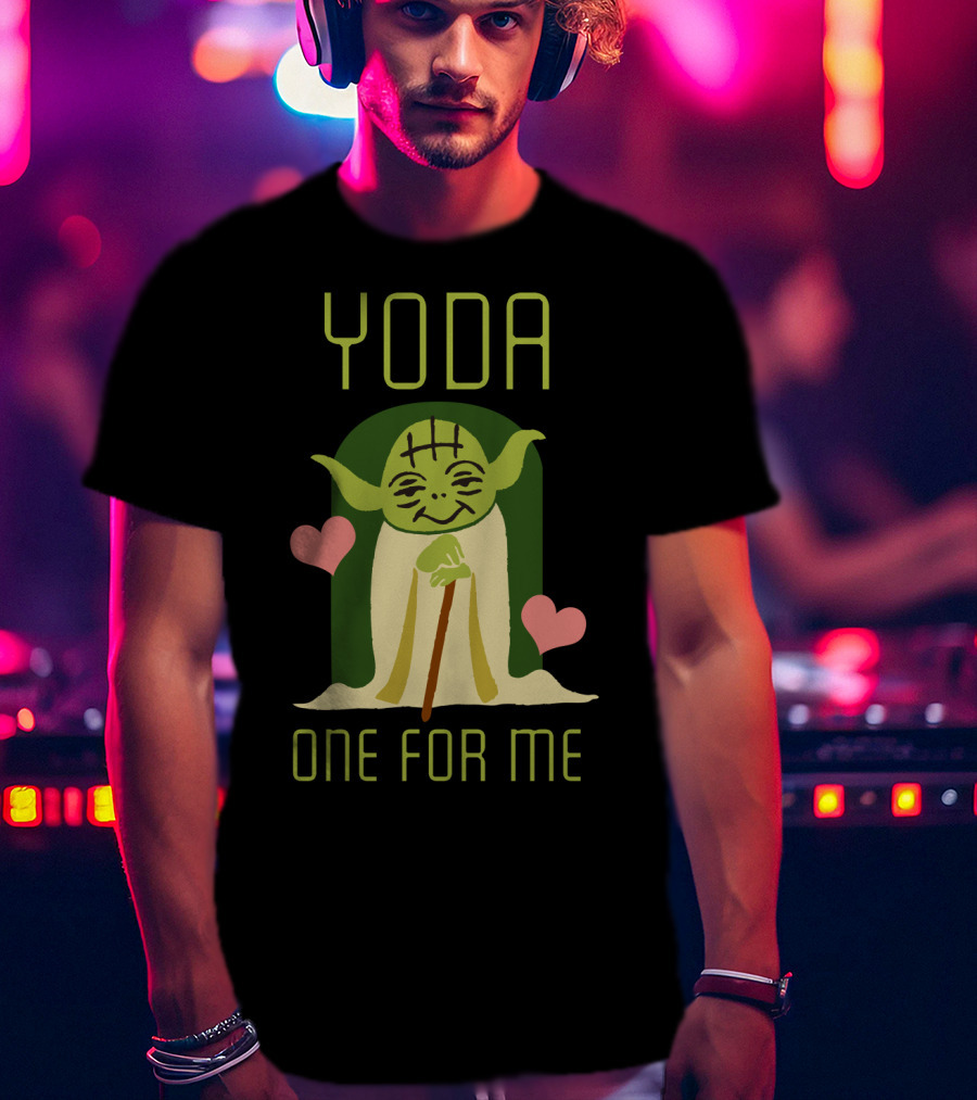 Star Wars Yoda One For Me Valentine's Hearts Cute T-Shirt