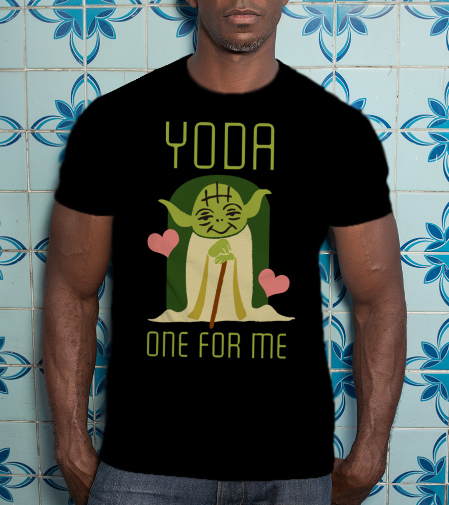 Star Wars Yoda One For Me Valentine's Hearts Cute T-Shirt