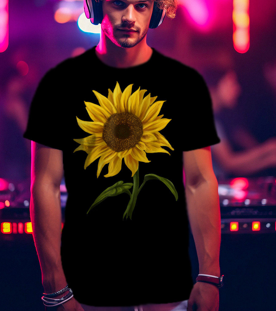 Sunflower Sunshine Watercolor Floral T-Shirt