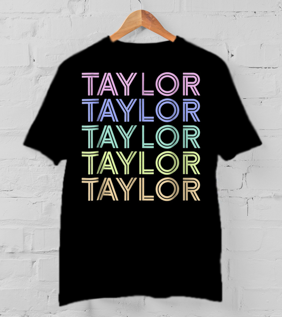Taylor Sweet Candy Heart Vintage Love Rainbow Pastel Tayl T-Shirt