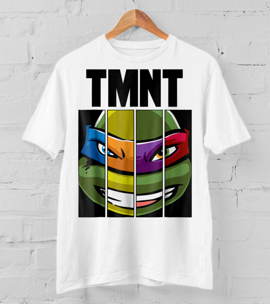 TMNT Turtle Faces Colorful Bandana Mashup T-Shirt