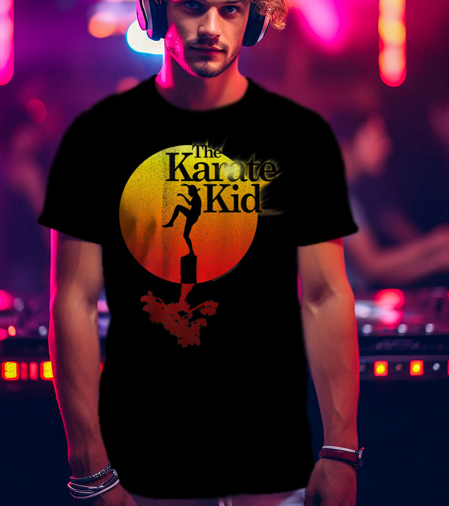 The Karate Kid Crane Kick Sun Gradient Circle T-Shirt