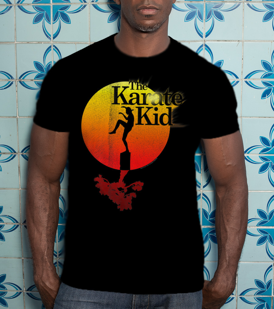 The Karate Kid Crane Kick Sun Gradient Circle T-Shirt