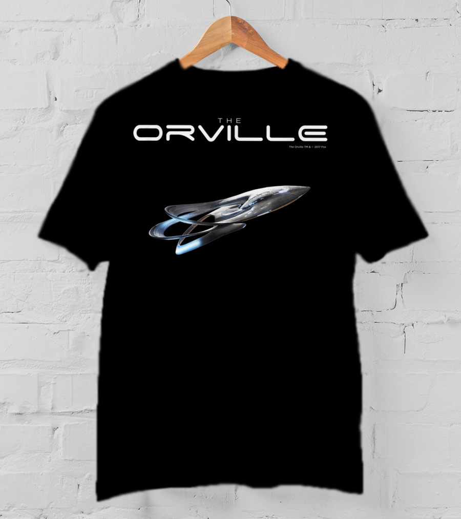The Orville Ship U.S.S. Orville ECV-197 Sci-Fi Series Fan Merchandise T-Shirt
