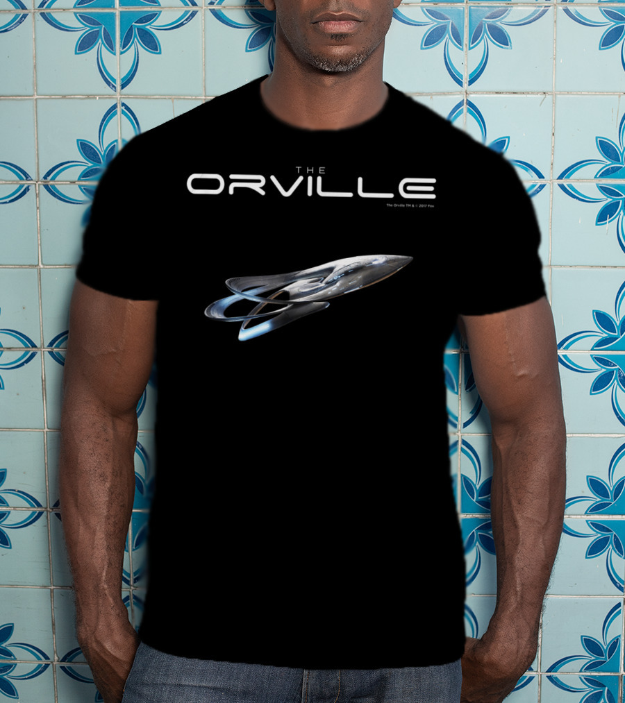 The Orville Ship U.S.S. Orville ECV-197 Sci-Fi Series Fan Merchandise T-Shirt
