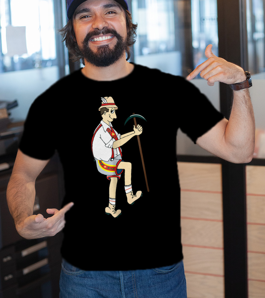 Yodely Guy The Price Is Right Cliff Hangers Game Character Bavarian Lederhosen T-Shirt