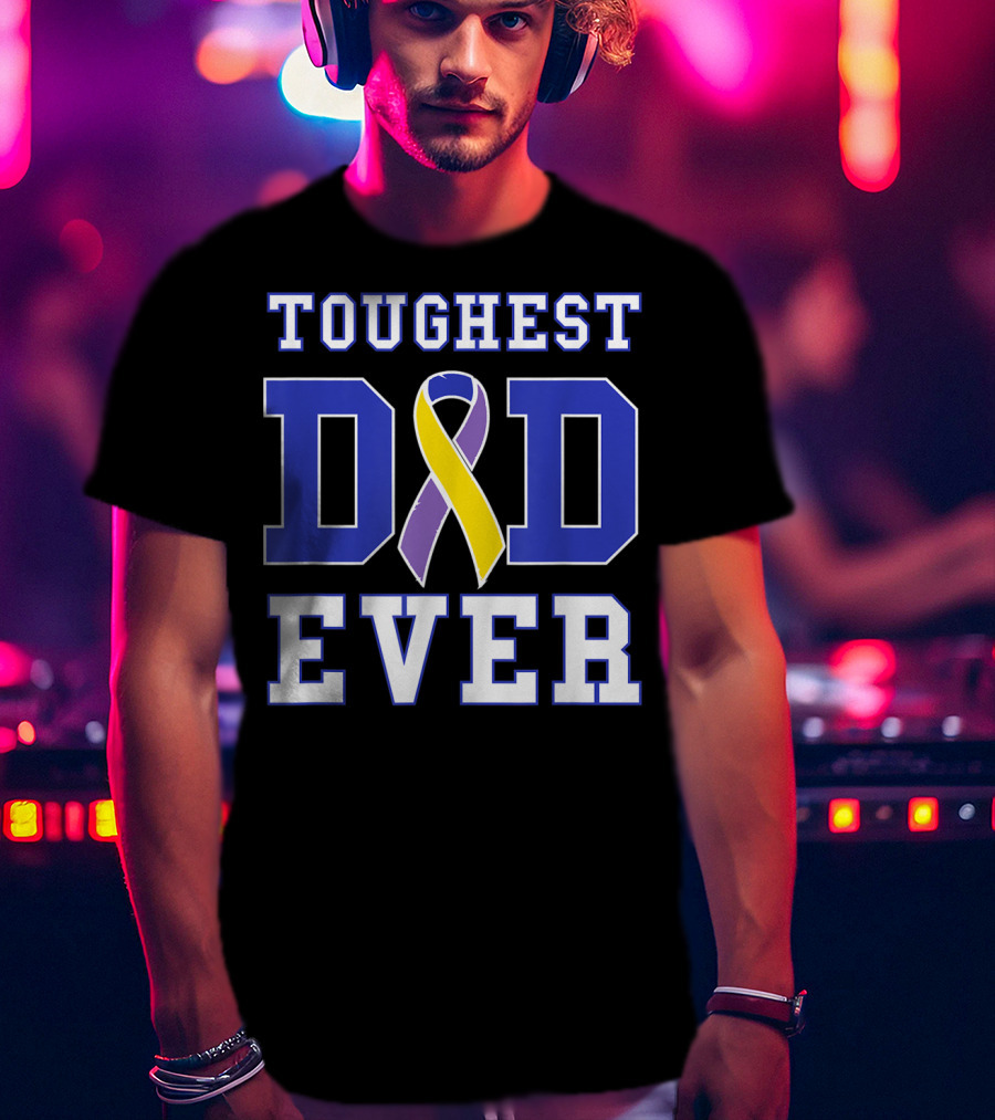 Toughest Dad Ever Bladder Cancer Awareness T-Shirt