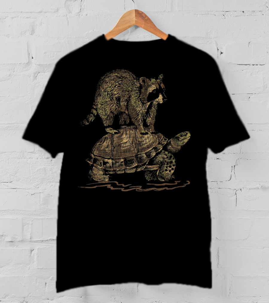 Turtle And Raccoon Adventure Duo T-Shirt