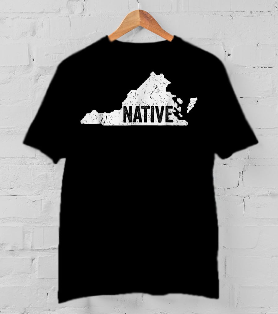 Virginia Native Old Dominion VA State Map T-Shirt