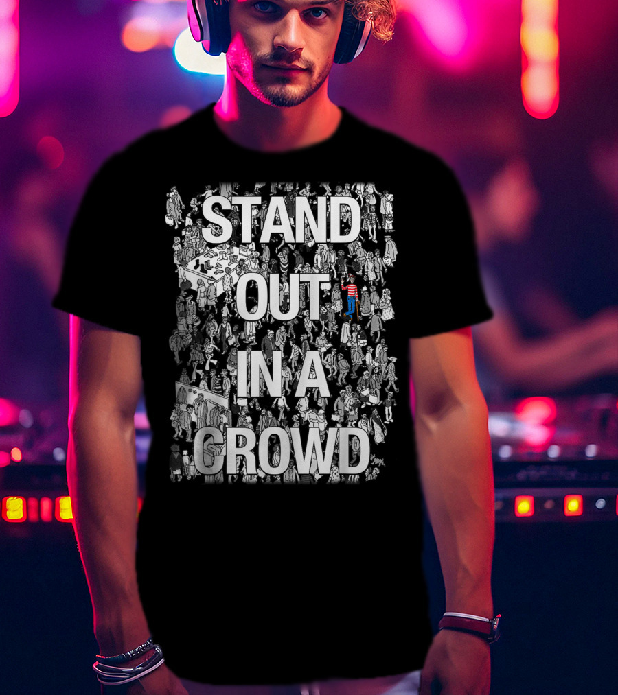 Stand Out In A Crowd Where's Waldo Iconic Search Puzzle T-Shirt
