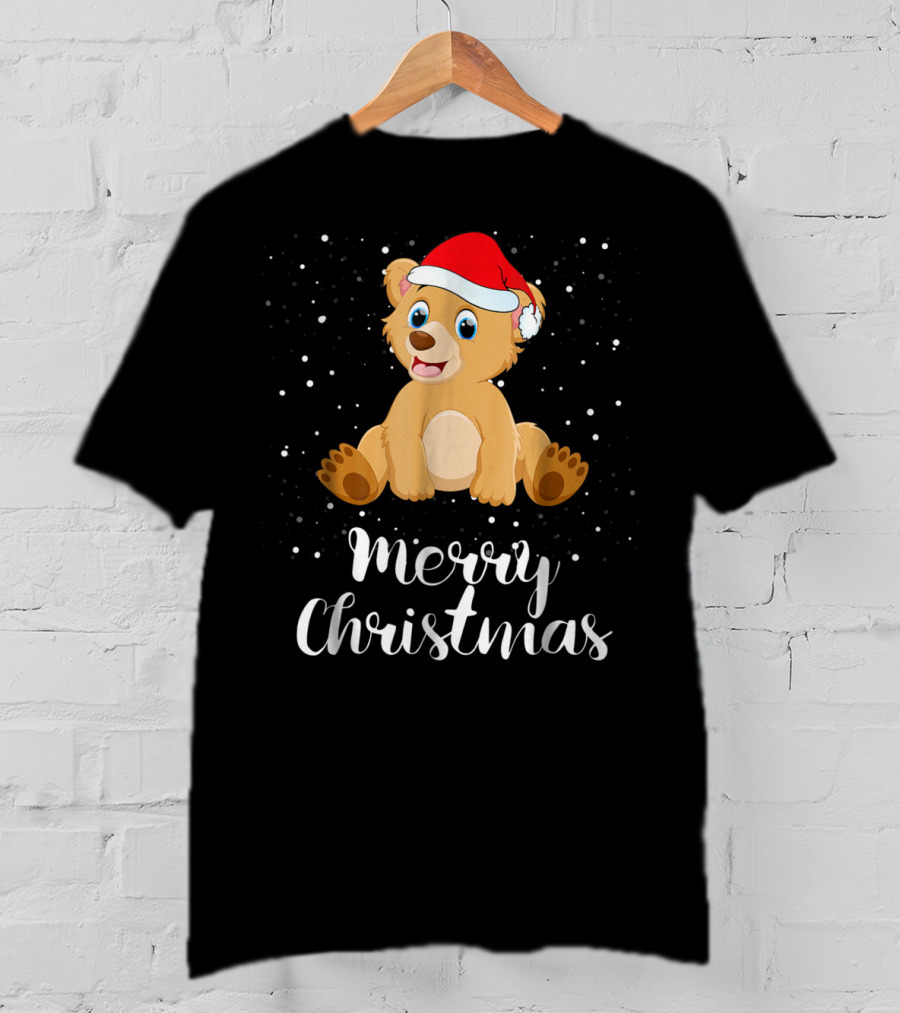 Bear Merry Christmas Funny Family Group Matching T-Shirt