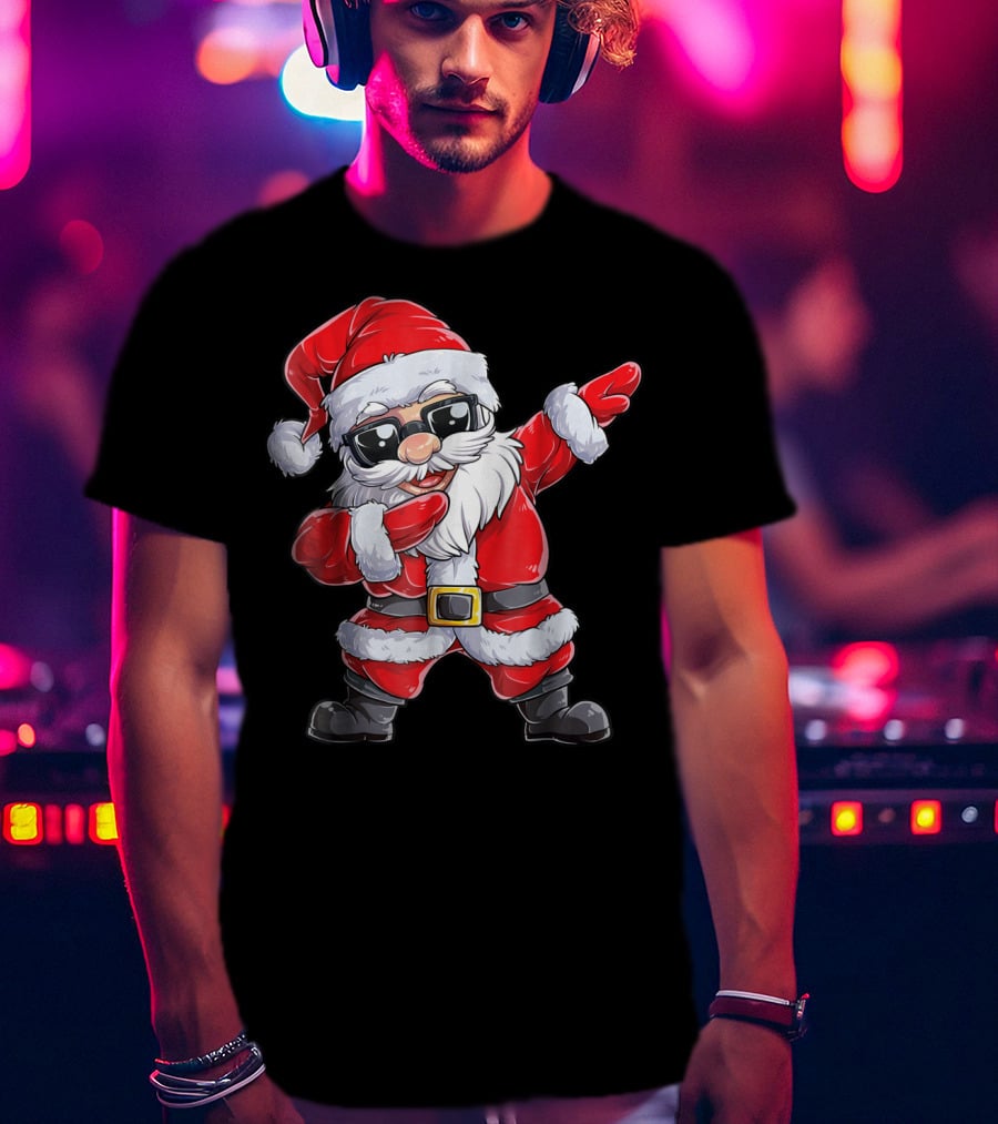 Santa Dab With Sunglasses Joyful Holiday T-Shirt