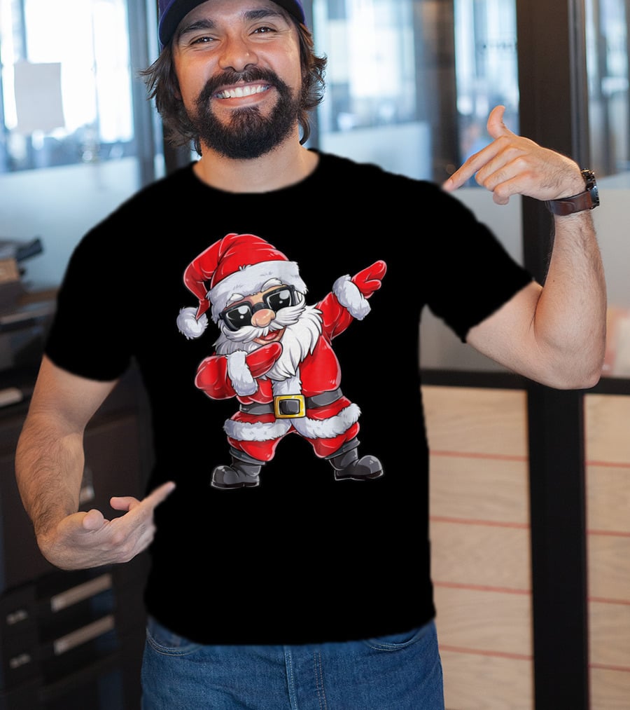 Santa Dab With Sunglasses Joyful Holiday T-Shirt