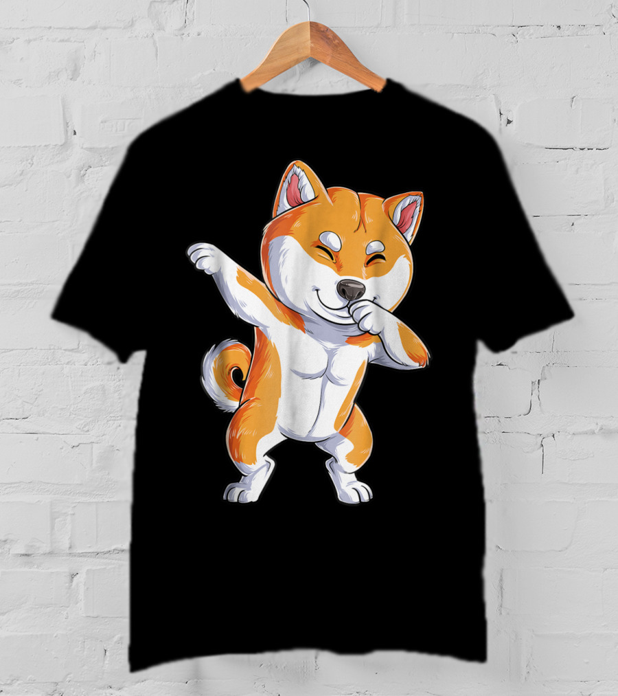 Dabbing Shiba Inu Kids Boys Puppy Dance T-Shirt
