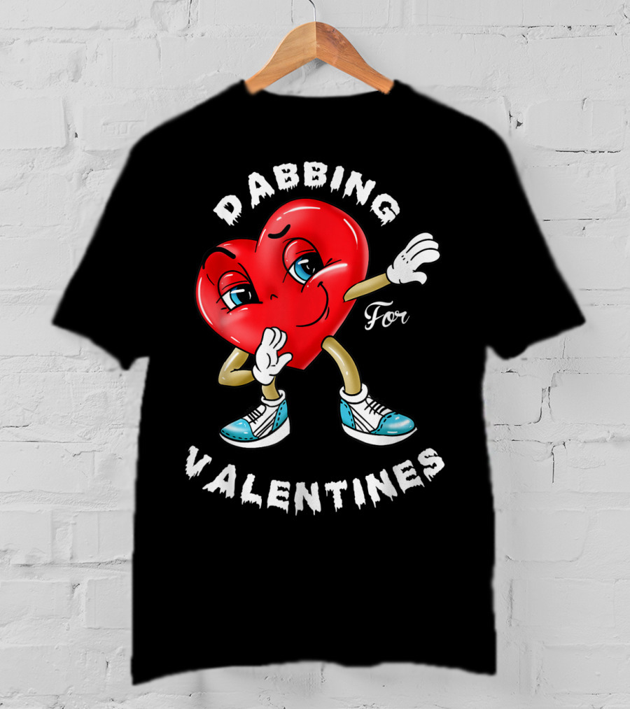 Dabbing Valentines Heart For Girlfriend T-Shirt