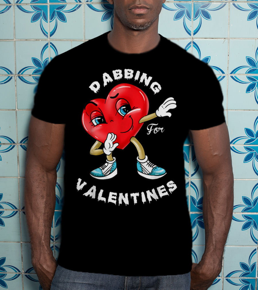 Dabbing Valentines Heart For Girlfriend T-Shirt