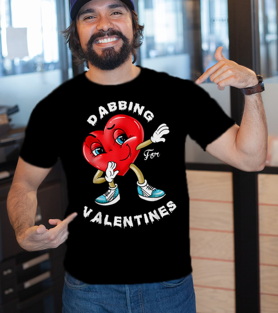 Dabbing Valentines Heart For Girlfriend T-Shirt