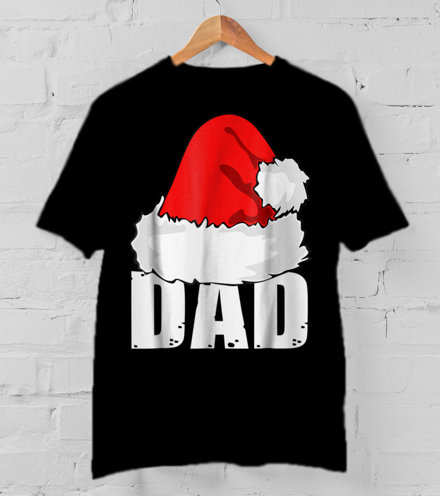 Dad Christmas Santa Hat Family T-Shirt