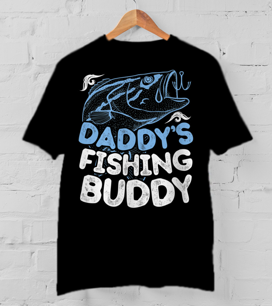 Daddy's Fishing Buddy Kids Fishing Fish Hook Fun T-Shirt