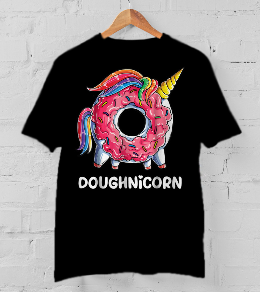 Doughnicorn Unicorn Donut With Rainbow Sprinkles T-Shirt