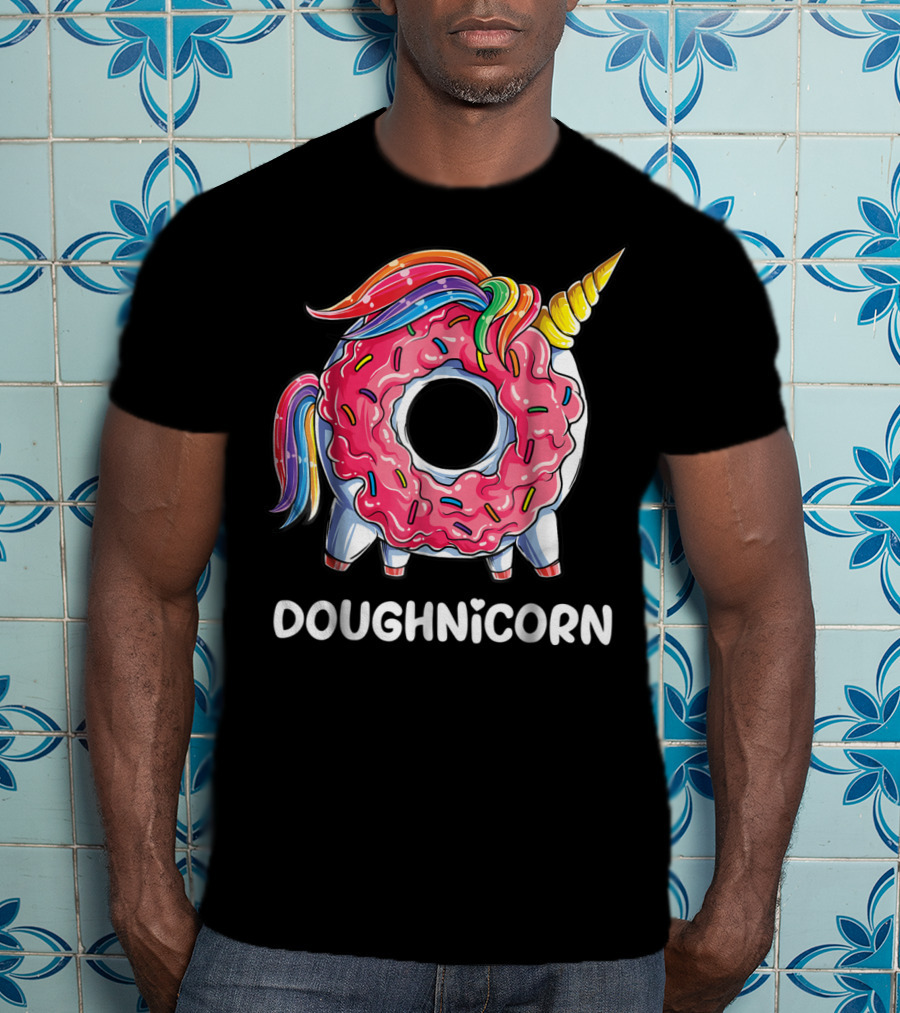 Doughnicorn Unicorn Donut With Rainbow Sprinkles T-Shirt