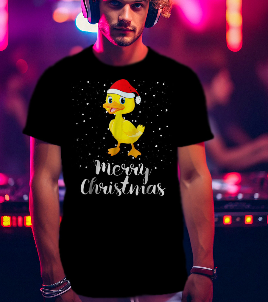 Merry Christmas Duck Funny Family Group Matching T-Shirt