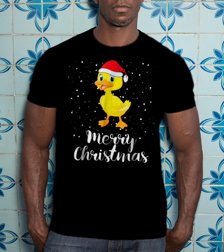 Merry Christmas Duck Funny Family Group Matching T-Shirt